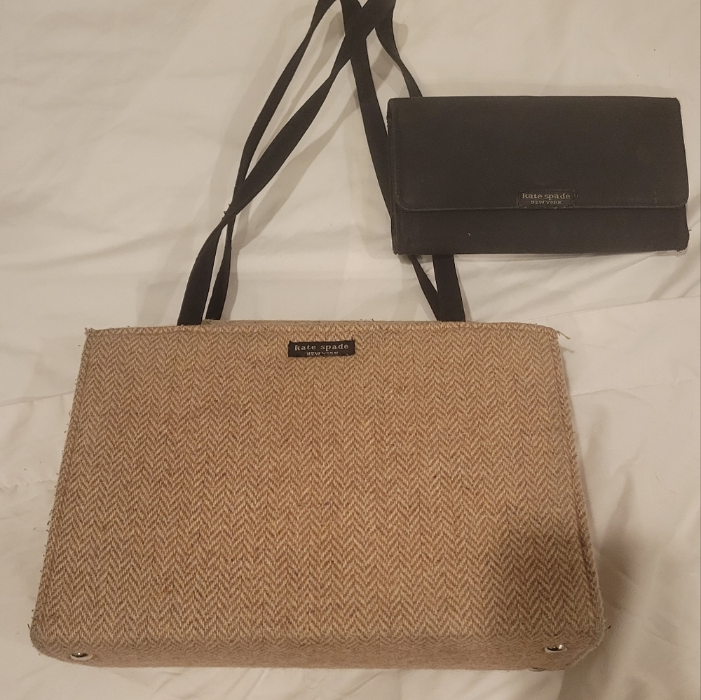 Kate Spade Houndstooth Purse and Wallet